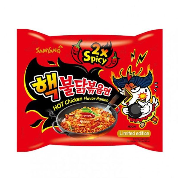 Lốc 5 Gói Mì Khô Gà Cực Cay Samyang (140g / Gói)