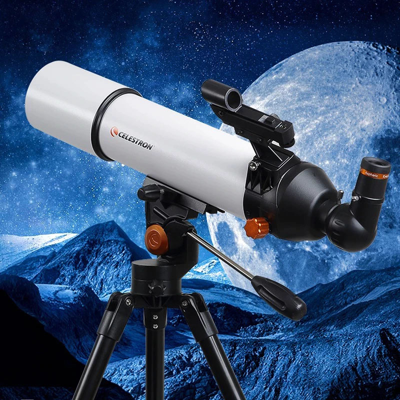 Kính thiên văn Celestron SCTW 80 Libra dòng khúc xạ, tặng kèm kẹp điện thoại, túi đựng ống kính, chân thép chắc chắn, hàng chính hãng