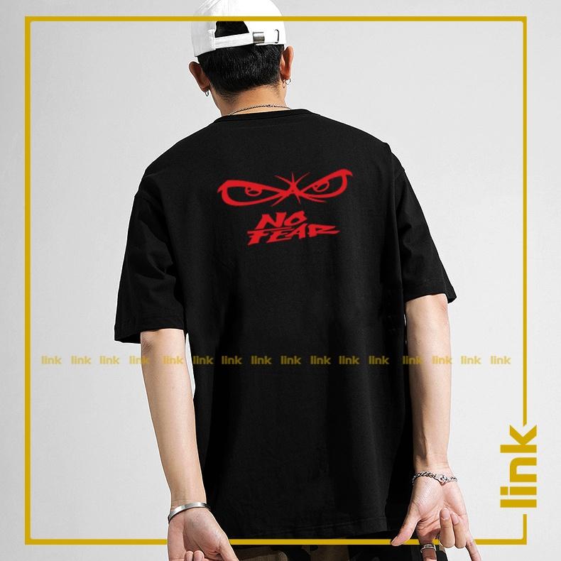 Áo tay lỡ NO FEAR trước sau dáng rộng nam nữ unisex