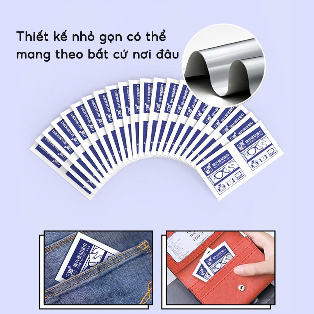 Khăn Lau Kính Nano Hộp 100 Miếng Giấy Lau Kính Chống Bám Hơi Nước, Lau Sạch Vân Tay Bụi Bẩn - Chính hãng