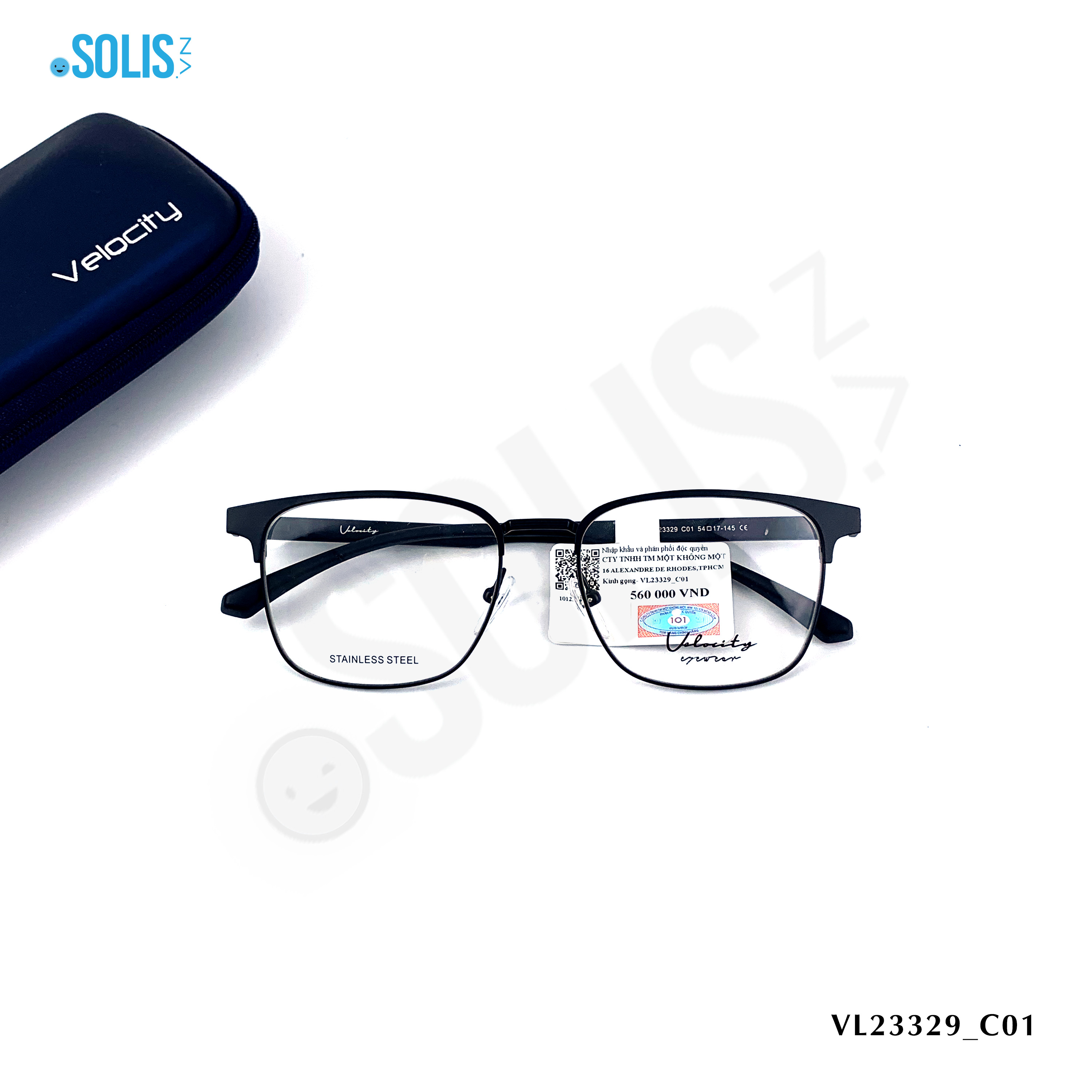 Gọng kính kim loại hiệu Velocity VL23329 - KÍNH KIM LOẠI HIỆU VELOCITY VL23329 KÍCH THƯỚC 54-17-145