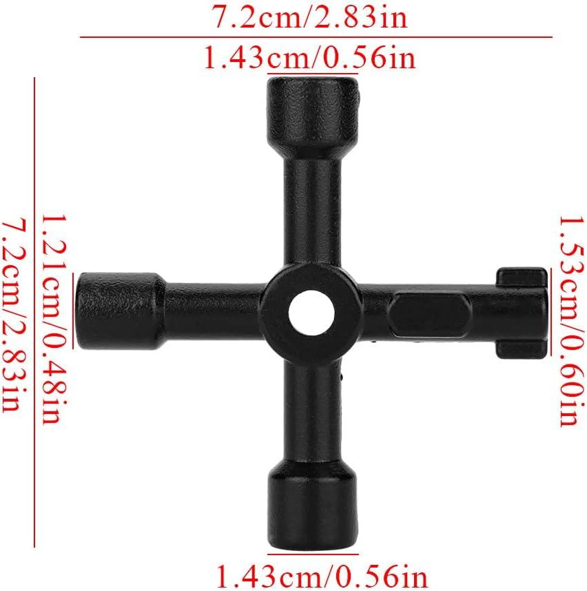 2 Cái Chìa Khóa Đa Năng 4 Chiều, Chìa Khóa 4 Chiều, Chìa Khóa Hộp Điện, Chìa Khóa Đồng Hồ Gas, cho Hộp Đồng Hồ Điện Nước Gas Hộp Tủ Tủ Chìa Khóa Mở Tủ