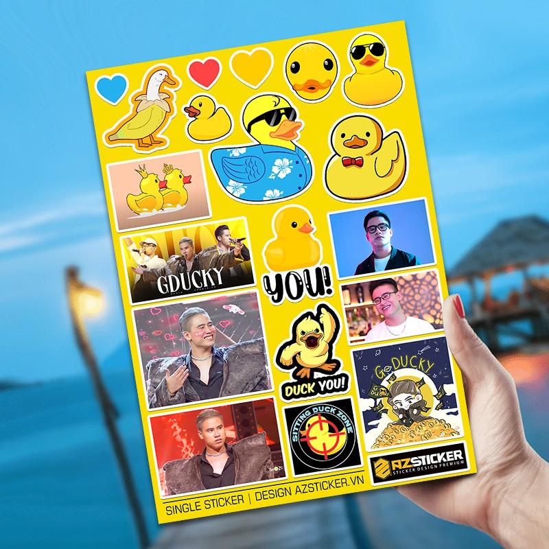 Hình Dán Sticker G-Ducky Dán Trang Trí Đồ Dùng, Thiết Bị, Xe Cộ |STKA437| Tem PVC Chống Nước, Bền Màu, Dễ Sử Dụng