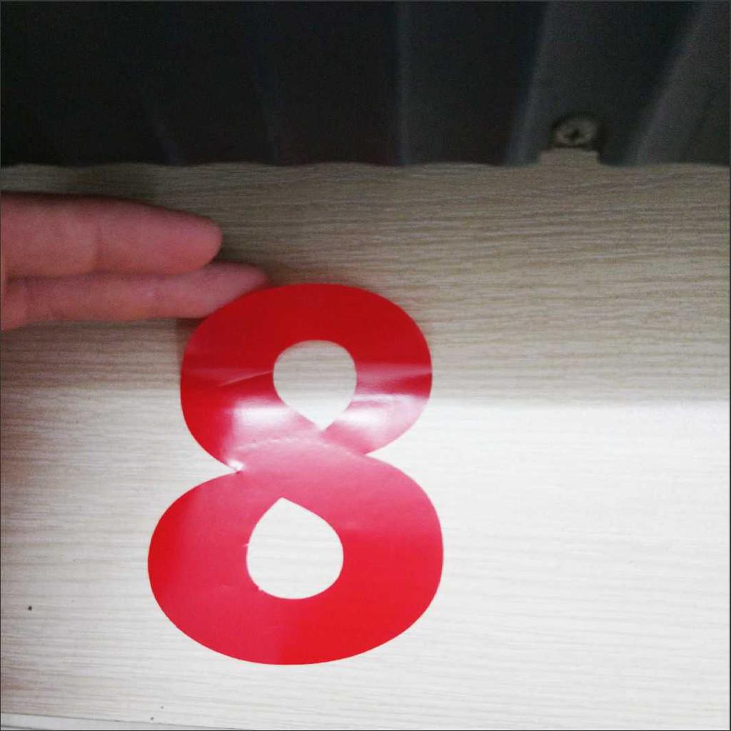 Bộ số Decal có keo sẵn bóc dán trực tiếp