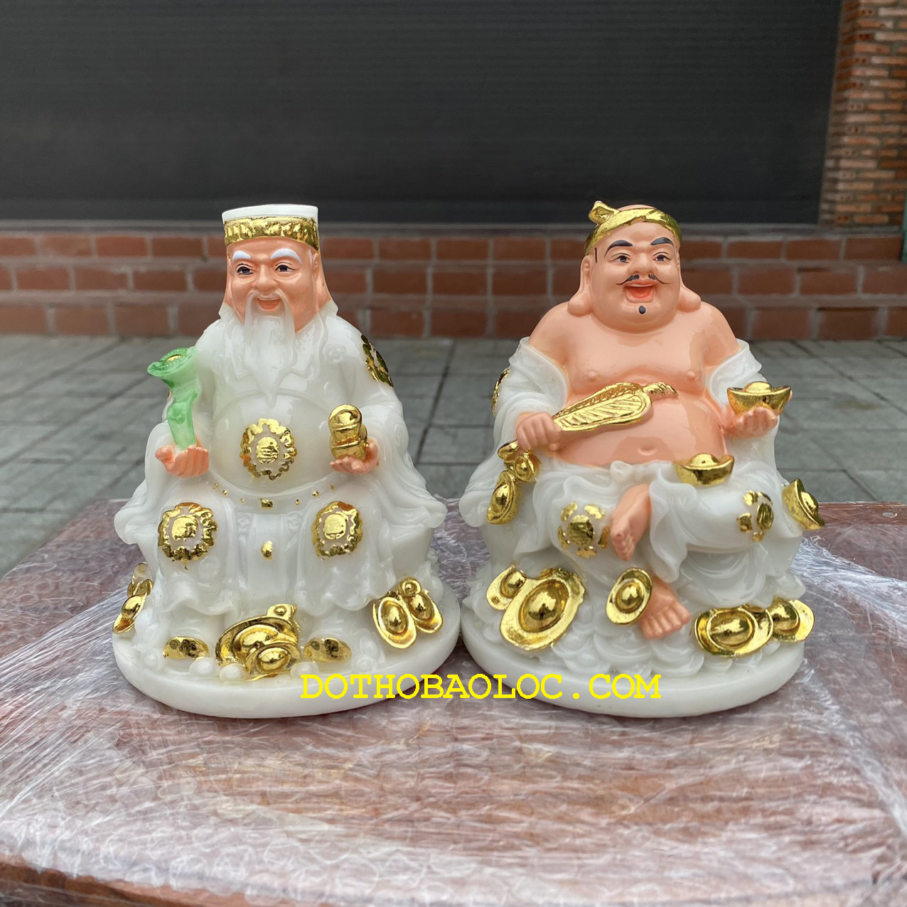 Tượng Thần tài Thổ Địa đá Việt Nam cao 15cm
