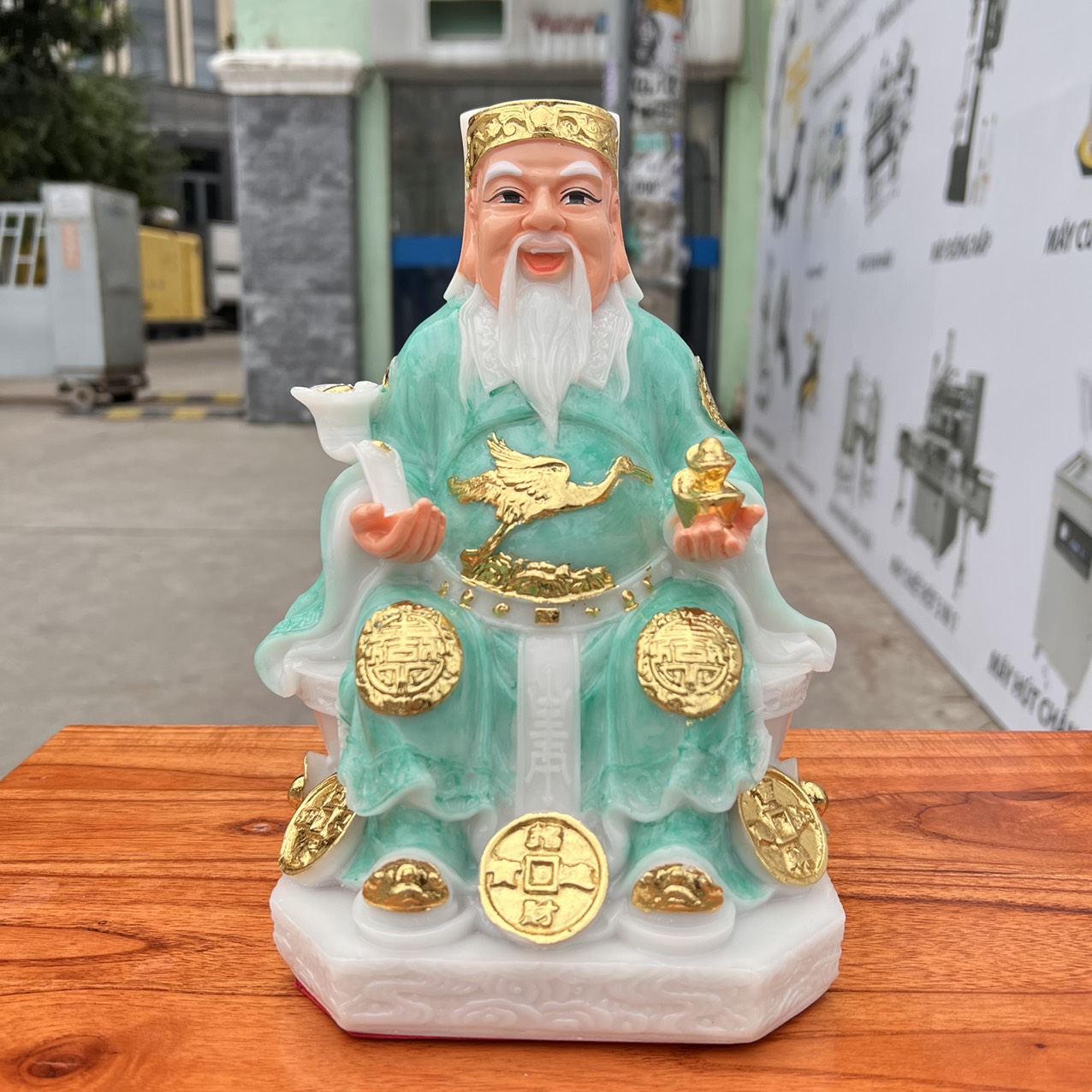 Tượng Thần tài Thổ Địa đá Việt Nam cao 25cm