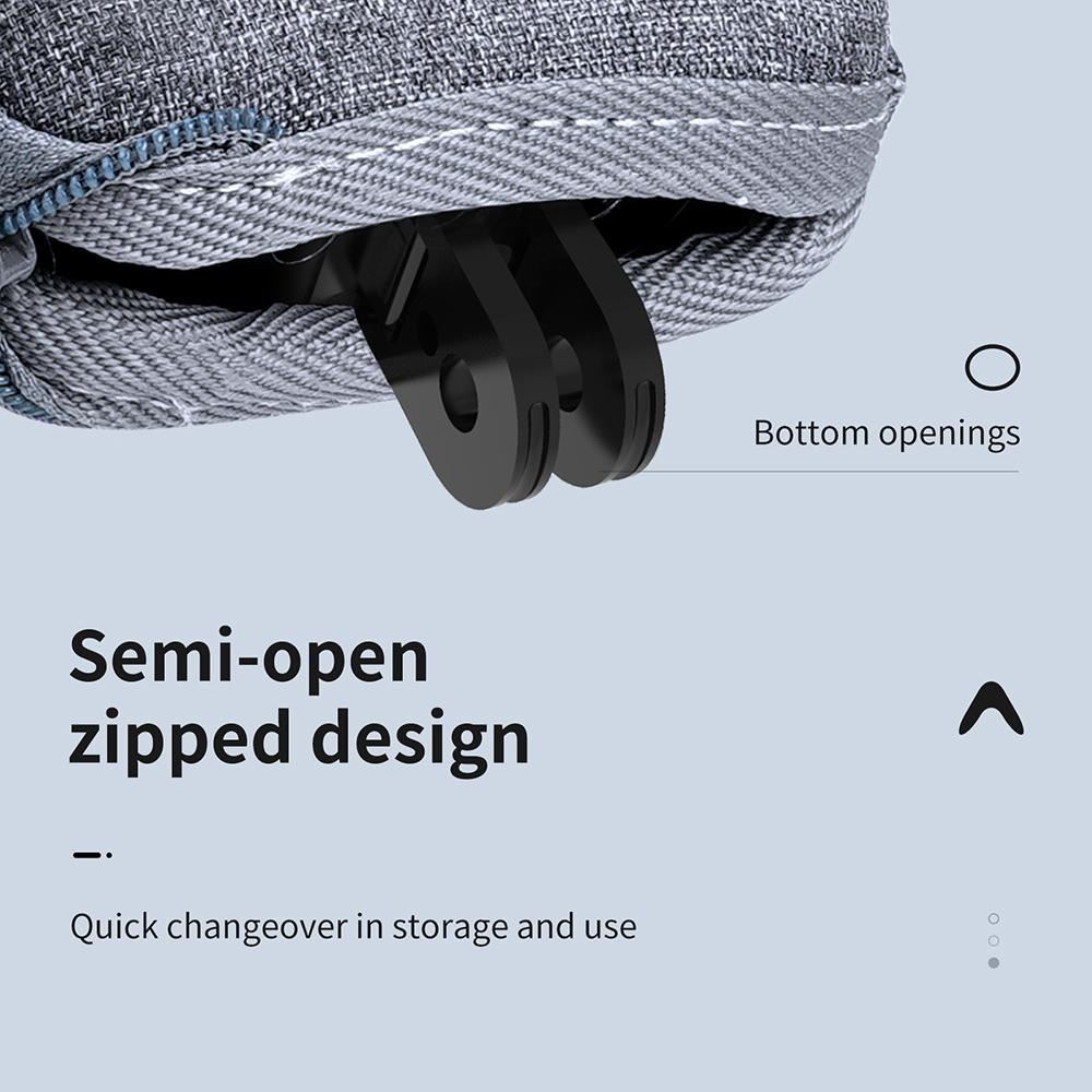 TELESIN Mini EVA Túi Bảo Vệ Cho GoPro Hero 11 10 9 Đen Camera Hành Động Hộp Chống Nước Mount Go Pro Phụ Kiện