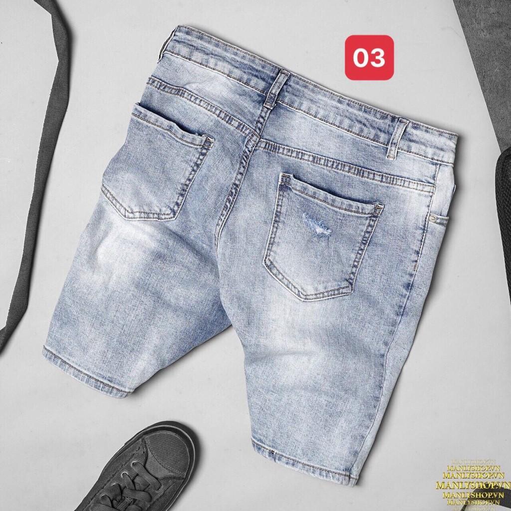 Quần Sọt Jean Nam màu Xanh Nhạt, Quần Short Nam, Quần Đùi Nam thời trang cao cấp MuradFashion MS213