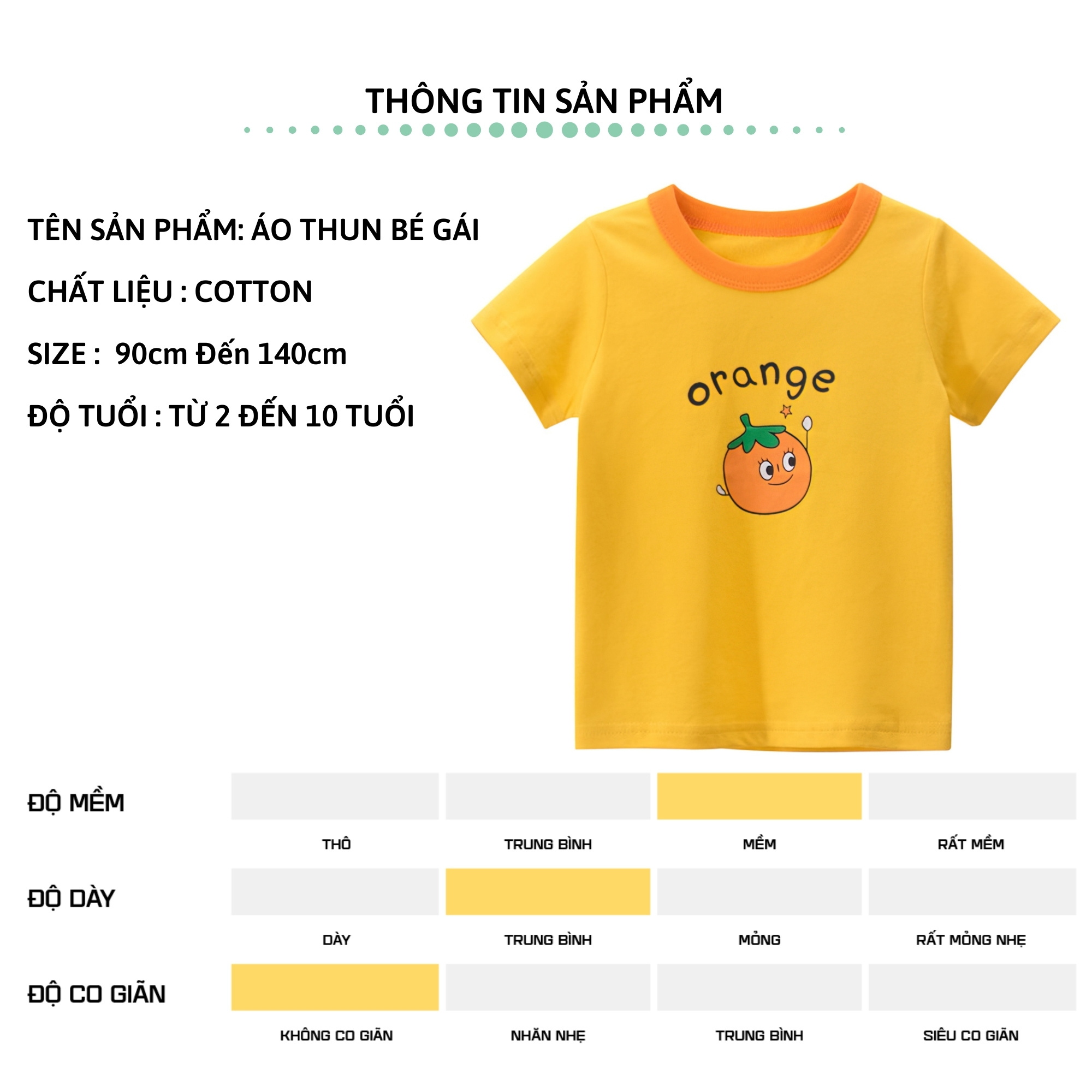 Áo thun bé gái ngắn tay 27Kids áo cộc nữ 100% Cotton cho trẻ từ 2-10 tuổi GSTS3