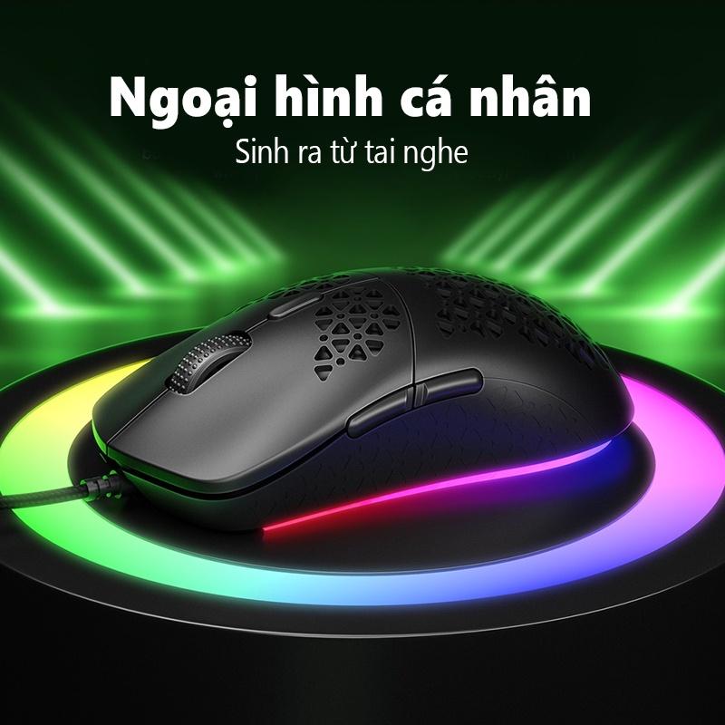 Chuột chơi game có dây ONIKUMA CW911 Đen trắng với đèn RGB [Hàng chính hãng