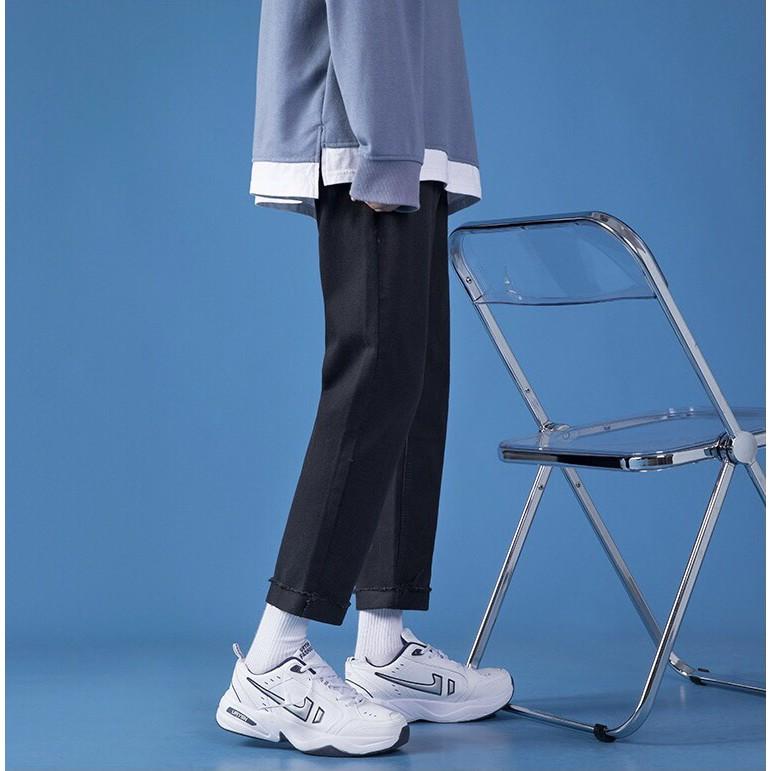 Quần Jeans, baggy jean rách gâu xanh + đen, nam ống suông, rộng, hottrend 2021