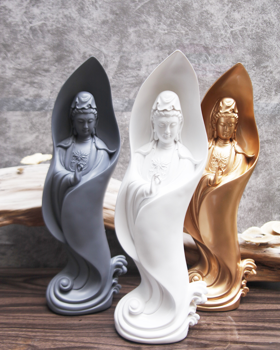 Tượng Quan Âm cao 46cm trang trí nội thất nhà cửa- phong thủy- thờ cúng