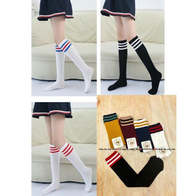 Tất /vớ len bốt cao cổ đến bắp chân cho bé gái từ 3 đến 10 tuổi chất cực đẹp