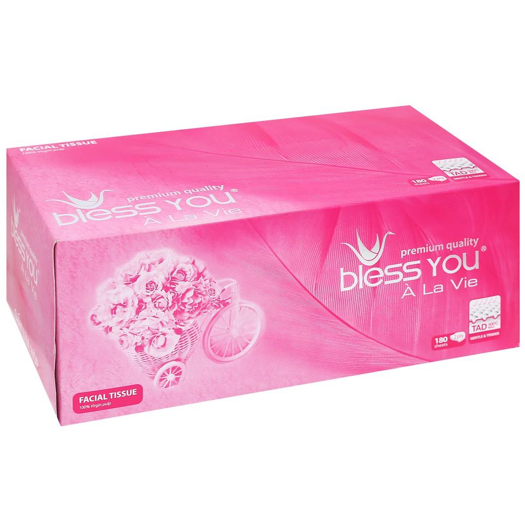 Khăn giấy lụa 2 lớp Bless You A La Vie Premium quality ( 180 tờ/ hộp)