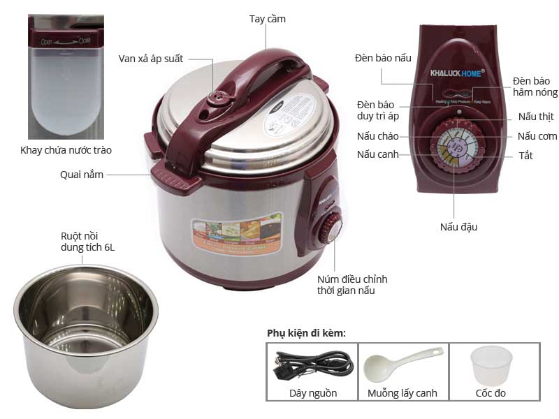 Nồi áp suất điện Khaluck.Home KL-688