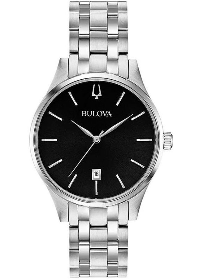 Đồng Hồ Nam Bulova Dây Thép Không Gỉ 96M150 - Mặt Đen