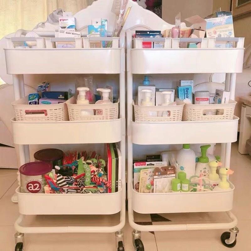 KỆ SẮT ĐA NĂNG 3 TẦNG SƠN TĨNH ĐIỆN, CÓ BÁNH XE, CÓ TAY CẦM
