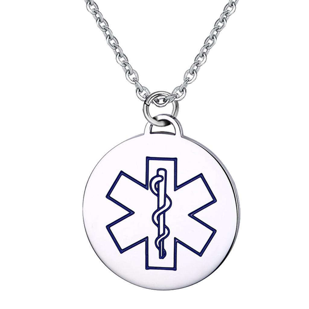 . Necklace With Pendant Health Symbol Snake Jewelry - 50cm Long