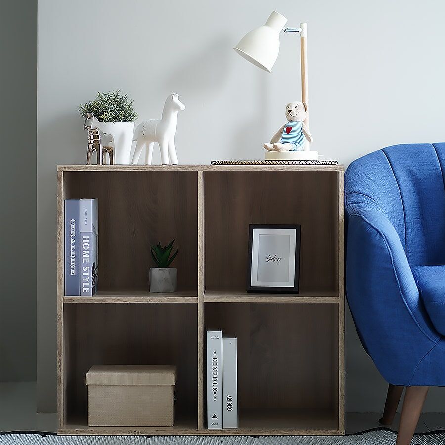 SB Furniture, Looms, Haida-A Low Cabinet, Solid Oak Color, W80XD40XH75 cm.