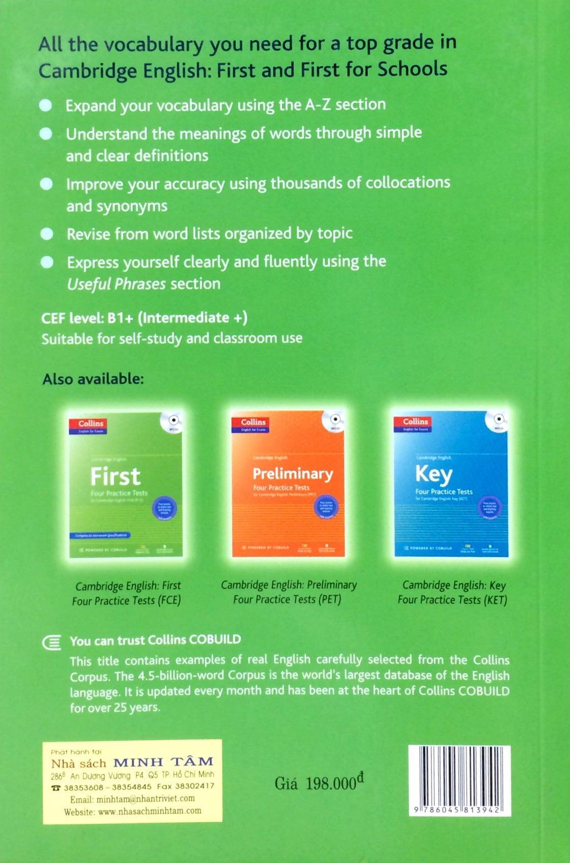 Key Words For Cambridge Engish First