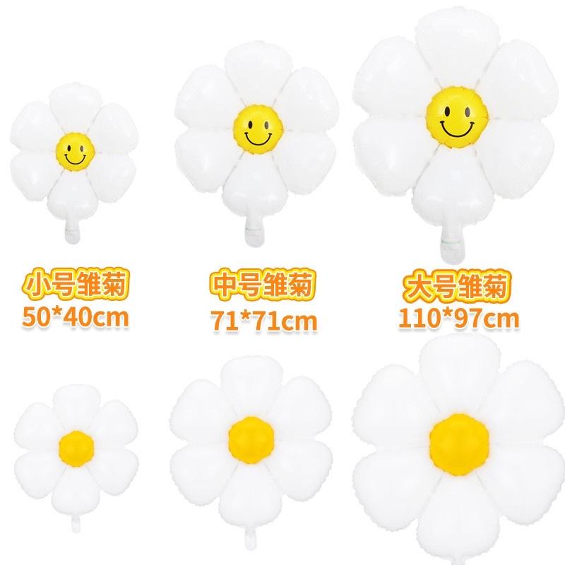 Bóng bay hình bông hoa cúc siêu to khổng lồ nhiều cỡ trang trí tiệc Huydecor