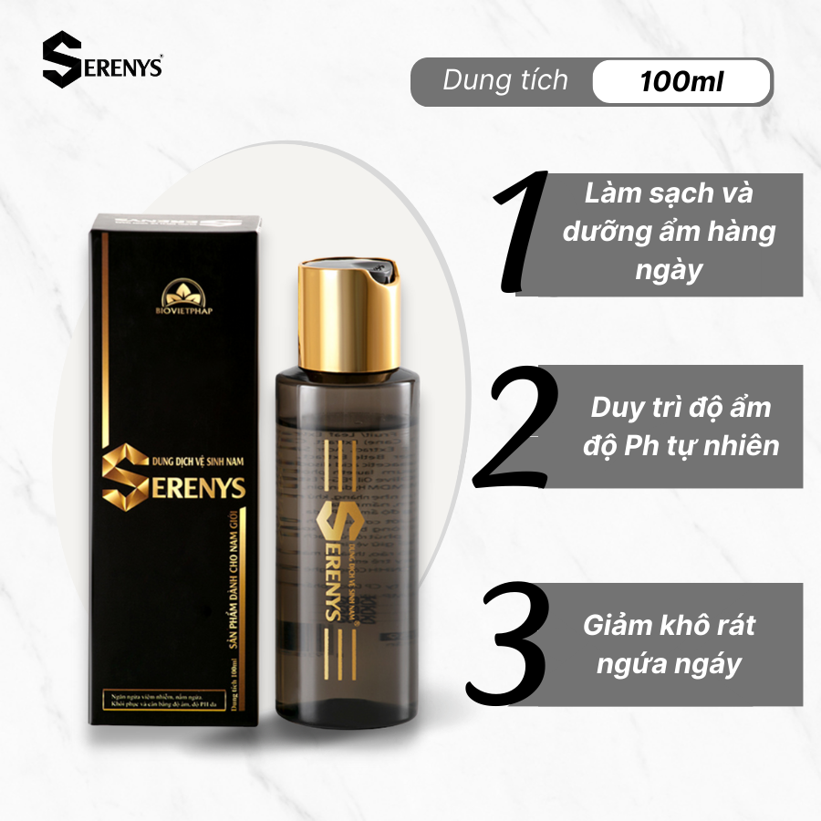 [Chính hãng] Dung dịch vệ sinh khử mùi dành cho nam giới Serenys 100ml