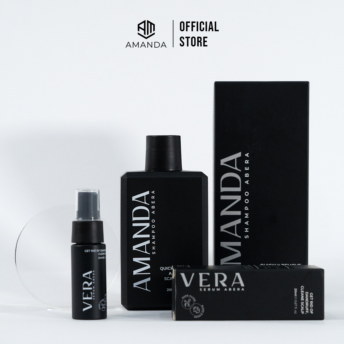 Bộ Đôi Dầu Gội Và Serum Amanda Abera - Đánh Bay Gàu Ngứa Và Nấm Da Đầu