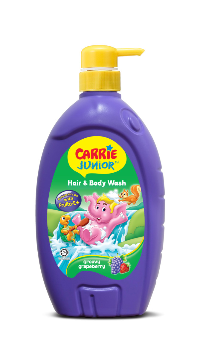 Combo 2 Sữa Tắm Gội cho bé Carrie Junior : 1 Hương Grapeberry + 1 Hương Cherry