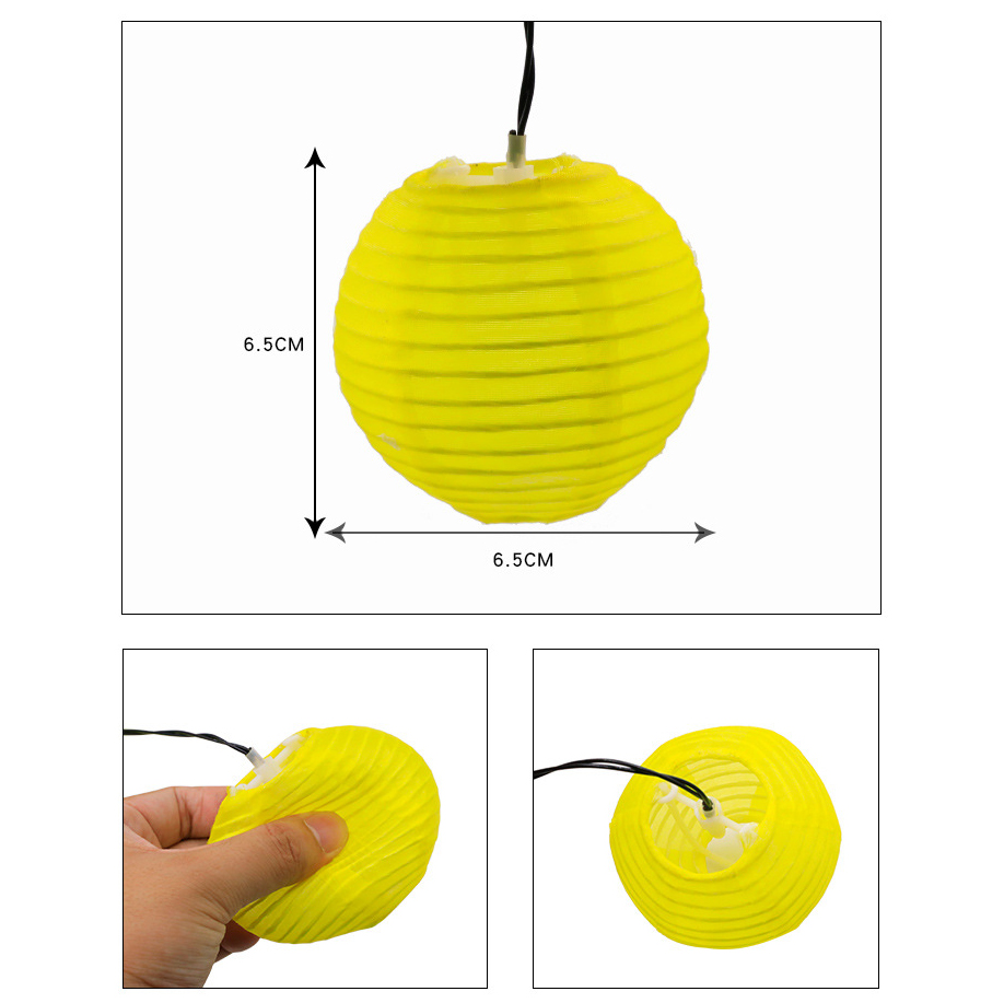 Đèn năng lượng mặt trời trang trí sân vườn hình đèn lồng , dây nhiều bóng ánh đèn ấm áp-K1594
