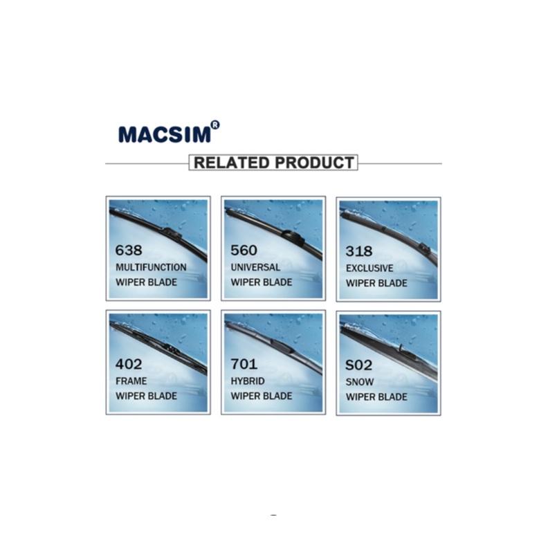 Combo cần gạt nước mưa ô tô Nano Silicon Macsim cho xe Volvo V60 2012-2016