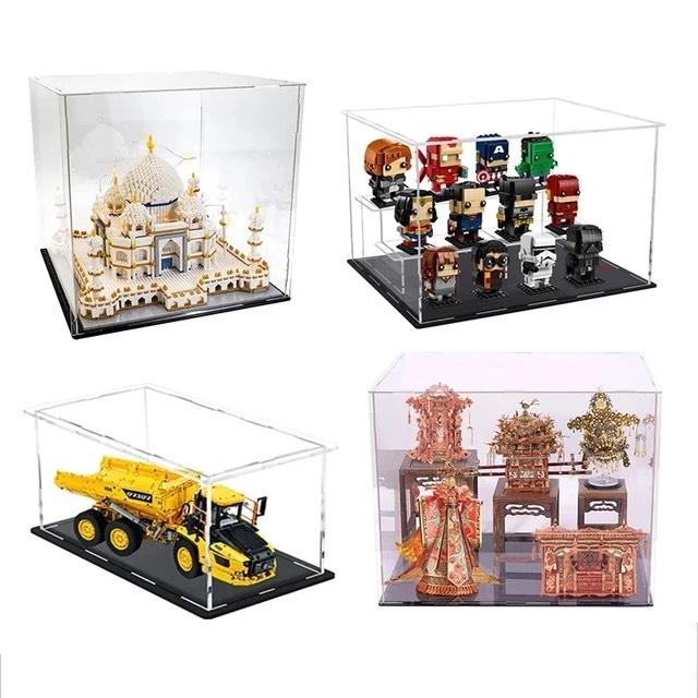 55 Size, dày 3mm, Hộp Mica trưng bày sản phẩm mô hình, đồ sưu tầm, chống bụi, dạng lắp ráp - 10x20cm