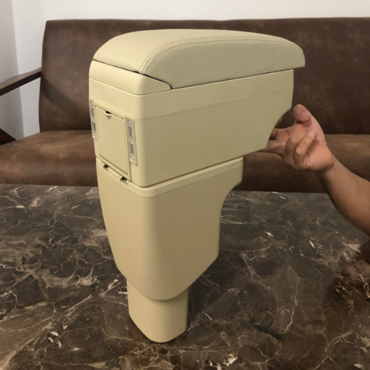 Hộp tỳ tay ô tô, xe hơi cao cấp dùng cho xe Hyundai i10 tích hợp 6 cổng USB (Mã SUSB-i10)