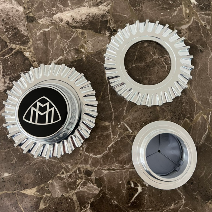 Logo chụp mâm, ốp lazang bánh xe ô tô Maybach BC-012 - Hợp kim nhôm cao cấp