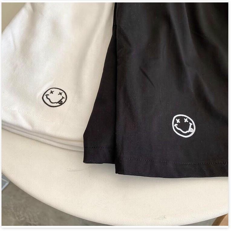 QUẦN SHORT THUN COTTON NAM NỮ IN ICON MẶT CƯỜI CỰC CHẤT CHO MÙA HÈ VẢI ĐẸP HOT 2021 MẪU MỚI NHẤT HIỆN NAY  MẶC THOẢI MÁI-Jins Store