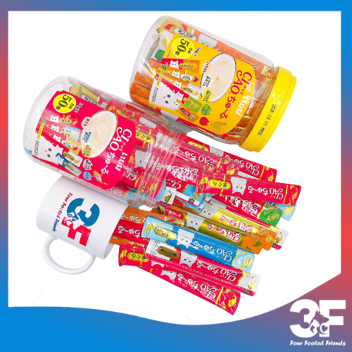 Hộp Ciao Churu 50 thanh - Tuna Collagen: MÀU HỒNG - Bao Bì Chính Hãng (Hộp 50 thanh)