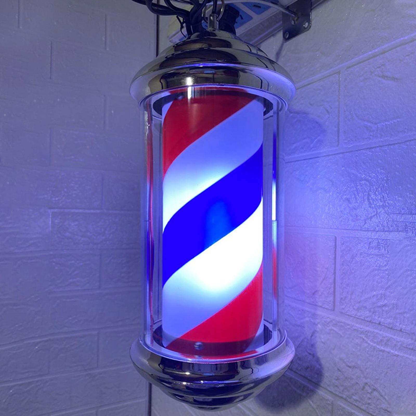 Barber Shop Pole Light Stripe Rotating Hair Salon Shop Sign for Outdoor