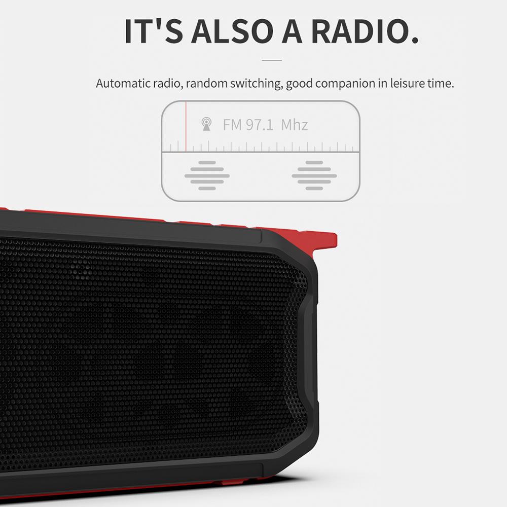 Loa Bluetooth ngoài trời chống nước IPX7 Di động với đài FM TWS Stereo Wireless Boombox Loa siêu trầm bass ngoài trời TF AUX USB Màu sắc: Xanh lục