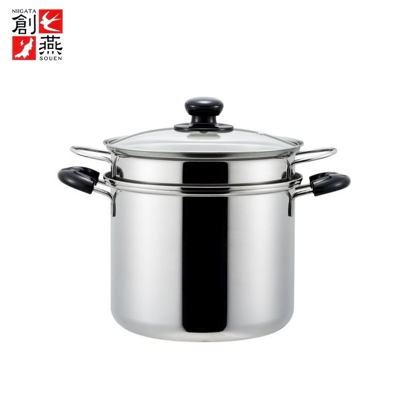 Bộ nồi xửng hấp inox Tsubame 6.4 lít Nhật Bản