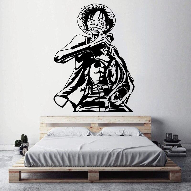 Decal Trang Trí Tường Tranh Anime One Piece Monkey D. Luffy mẫu 8 Decal Cao Cấp AmyShop