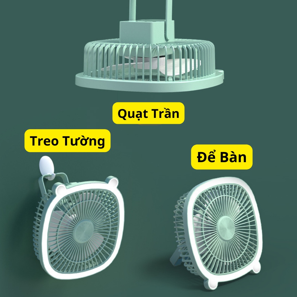 Quạt mini để bàn, quạt tích điện usb CTFAST V01, không gây ồn, pin sạc dung lượng cao