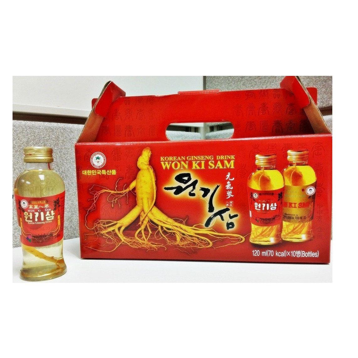 Thực phẩm bổ sung-Nước uống ngâm củ sâm Hàn Quốc 10 chai x 120ml