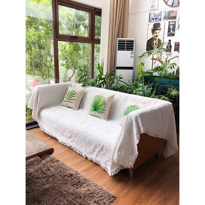 Khăn phủ Sofa, Thảm thổ cẩm vintage trang trí phòng khách kích thước 1m8x2m3