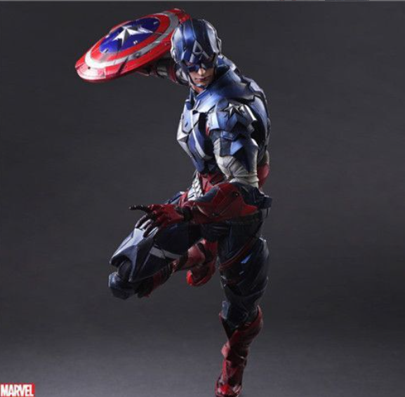 Mô Hình Khớp Captain America PA 28cm Di Chuyển Nhiều Phụ Kiện