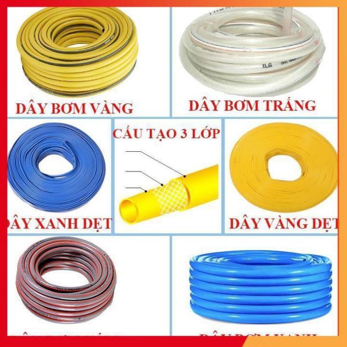 Bộ dây và vòi xịt tăng áp rửa xe tưới cây 20M (cút đồng nối nhựa đen) 206817