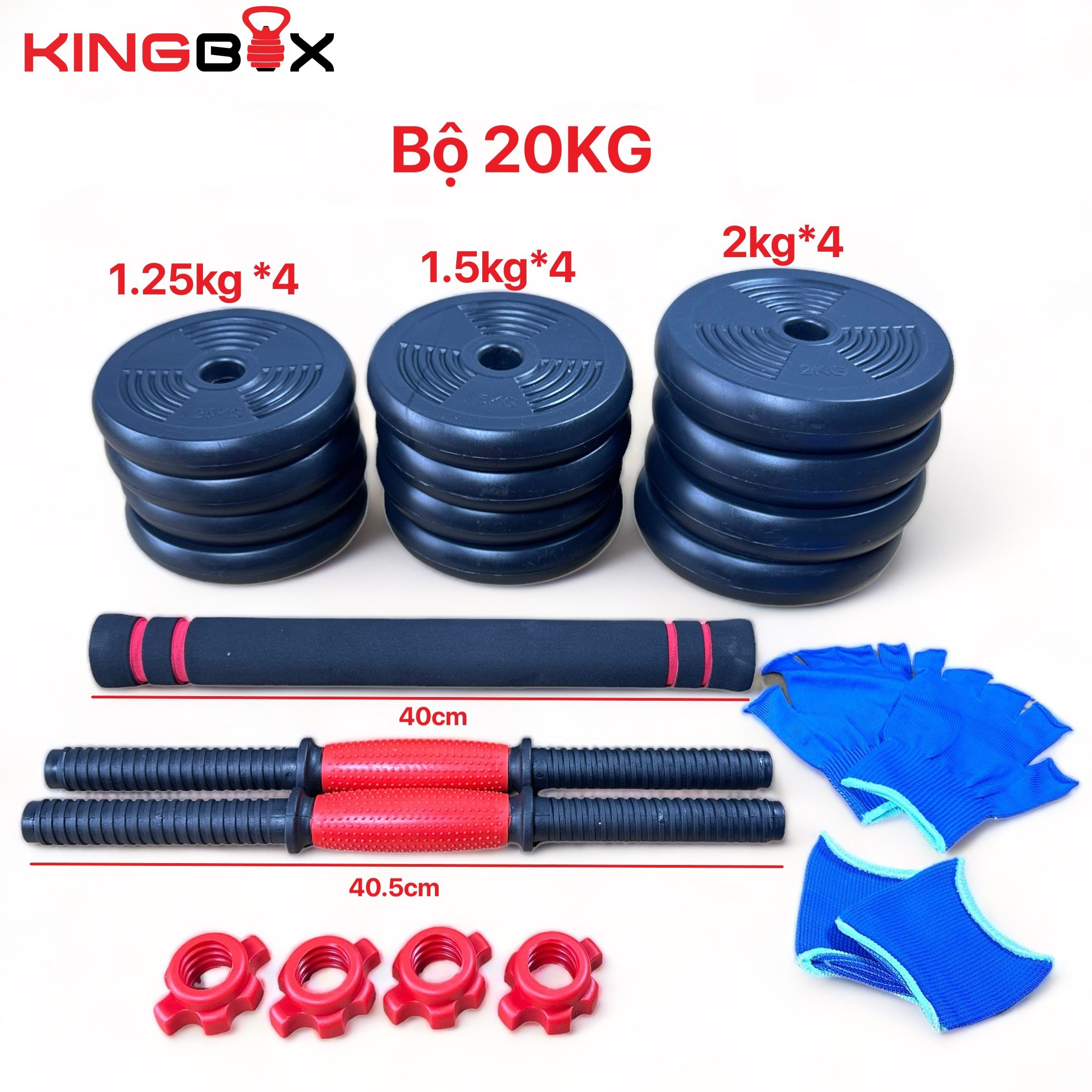 Tạ Tay + Tạ Đẩy kết hợp , 20kg bộ sản phẩm