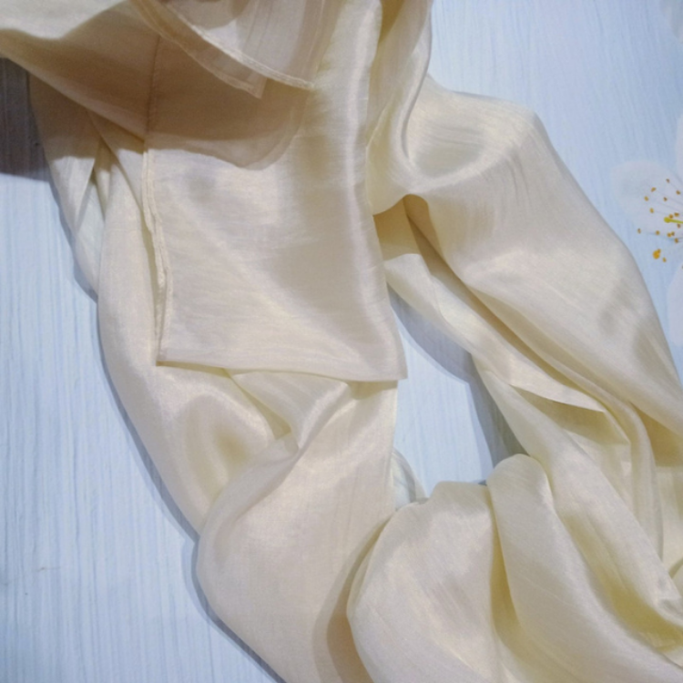 Khăn Lụa Tơ Tằm Palacesilk trơn màu trắng#mềm mượt#nhẹ#thoáng, 100% silk, kích thước 180*85cm