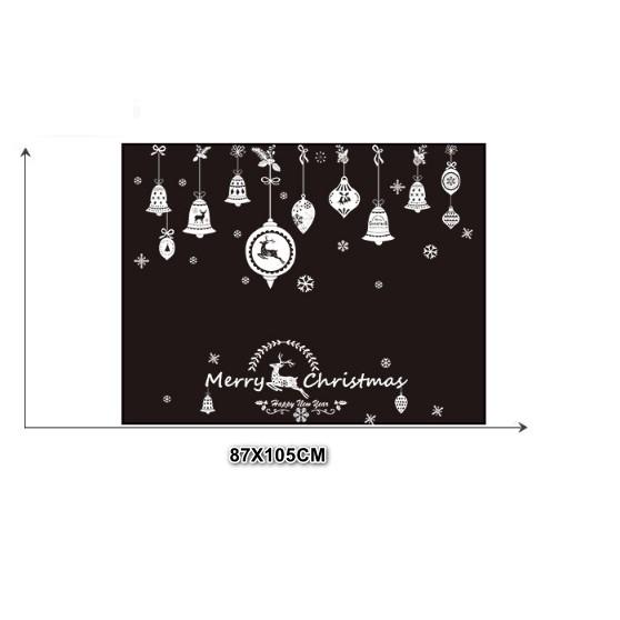 Decal trang trí tường Noel - Rèm Chuống biểu tượng Nai Bắc Âu
