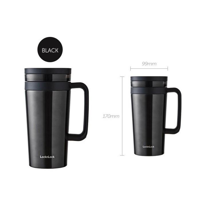 Ly Giữ Nhiệt Lock&amp;Lock Coffee Filter Mug LHC4197 580ml Bằng Inox - Hàng Chính Hãng, Có Lưới Lọc Trà, Coffee