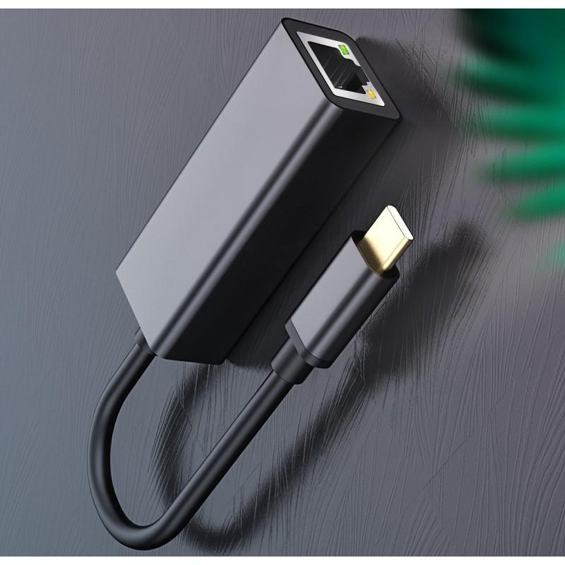 Cáp USB Type-C to Lan kết nối mạng internet cho Máy tính, Điện thoại