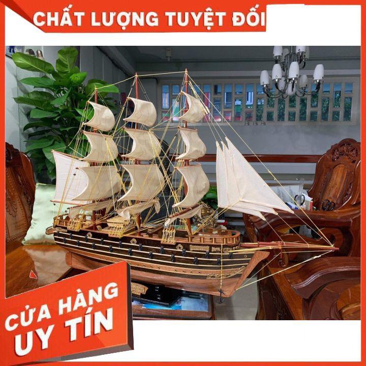 Mô Hình Thuyền Buồm NAPOLEON - Loại I - Thân Tàu Dài 100cm Gỗ Căm Xe